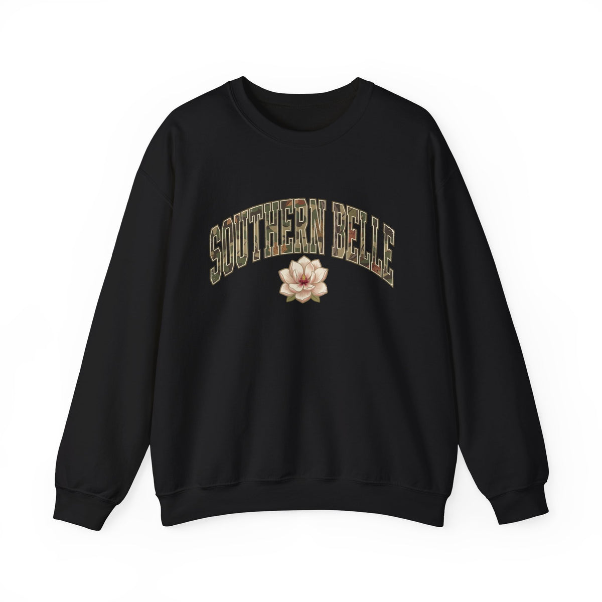 Southern Belle Camo Lettering Sweatshirt | Magnolia Graphic