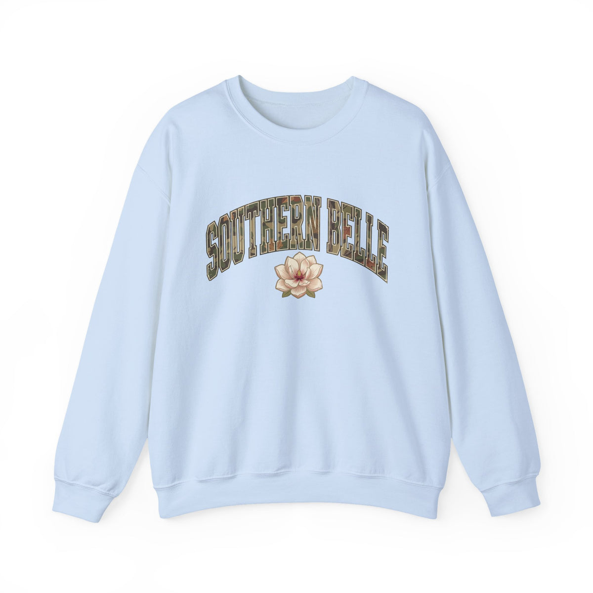 Southern Belle Camo Lettering Sweatshirt | Magnolia Graphic