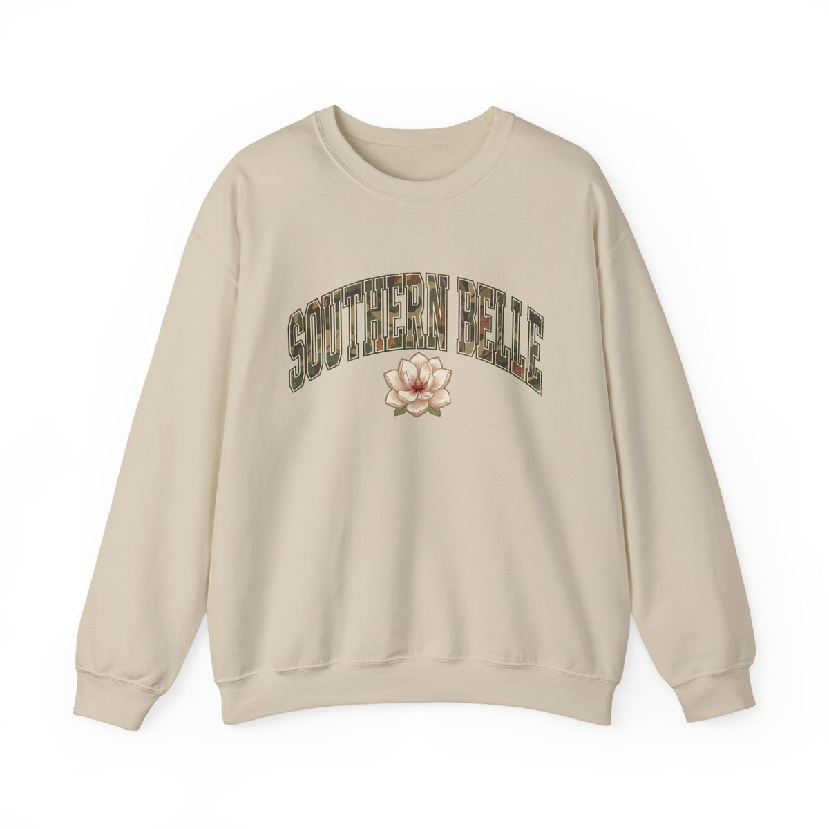 Southern Belle Camo Lettering Sweatshirt | Magnolia Graphic
